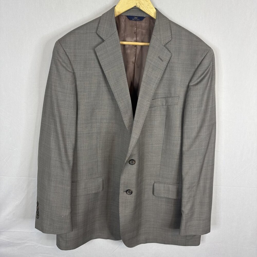 Brooks Brothers 346 Madison Fit Men 44 Brown‎ Glen Plaid Wool Blazer Jacket